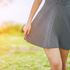 Woman wears dress