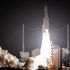 An Ariane 5 lifts off form its launchpad in Kourou, at the European Space Center in French Guiana