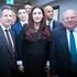 Labour MPs (left to right) Chris Leslie (Ann Coffey, Angela Smith, (both hidden left), Gavin Shuker, Luciana Berger, Chuka Umunna and Mike Gapes