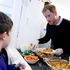 Prince Harry persuaded children to have some salad with their lunch