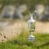 The Claret Jug is seen during a practice round prior to the 148th Open Championship held on the Dunluce Links at Royal Portrush Golf Club on July 16, 2019 in Portrush, United Kingdom