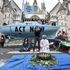 Extinction Rebellion protesters in London perform a water ceremony as they begin a series of planned week-long protests