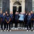 Theresa May is hosting the victorious England cricket team at Downing Street