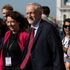BRIGHTON, ENGLAND - SEPTEMBER 21: Labour leader, Jeremy Corbyn and Brighton Council leader, Nancy Platt walk with young party members along Brighton Promenade for a staged arrival picture ahead of the 2019 Labour Party Conference on September 19, 2019 in Brighton, England. Labour return to Brighton for the 2019 conference against a backdrop of political turmoil over Brexit. (Photo by Dan Kitwood/Getty Images)