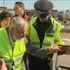A 91-year-old man is led away after an extinction rebellion protest