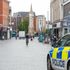 A police car in the centre of Leicester after the Health Secretary Matt Hancock imposed a local lockdown following a spike in coronavirus cases in the city.