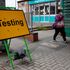 A coronavirus testing centre in Leicester