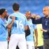 Manchester City manager Pep Guardiola with players