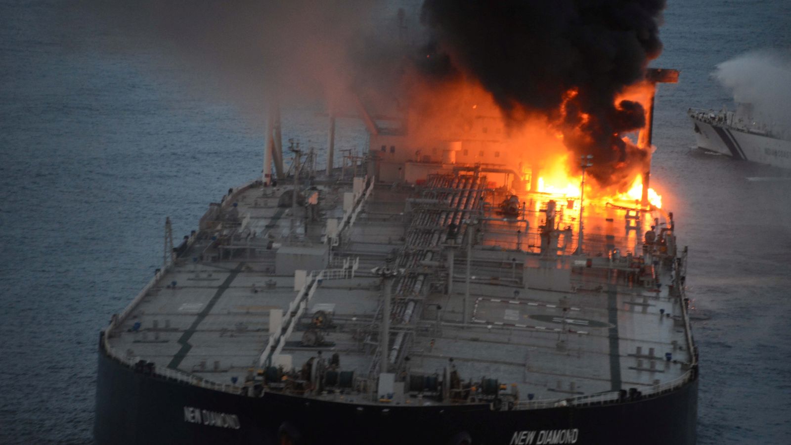 Sri Lanka tanker fire: Blazing ship towed away from coast amid oil spill fears - Sri Lanka tanker fire: Blazing ship towed away from coast amid oil spill fears