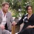 Harry and Meghan's interview with Oprah. Pic: CBS