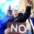 Fans outside Stamford Bridge protest against Chelsea's involvement in the planned European Super League