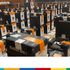Ballot boxes are organised at Lambeth Town Hall