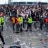 There were violent incidents inside and outside of the stadium at the final between England and Italy at Wembley. Pic: AP