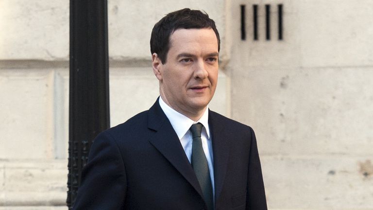 LONDON, ENGLAND - DECEMBER 03: Chancellor George Osborne leaves The Treasury for Parliament on December 3, 2014 in London, England. 