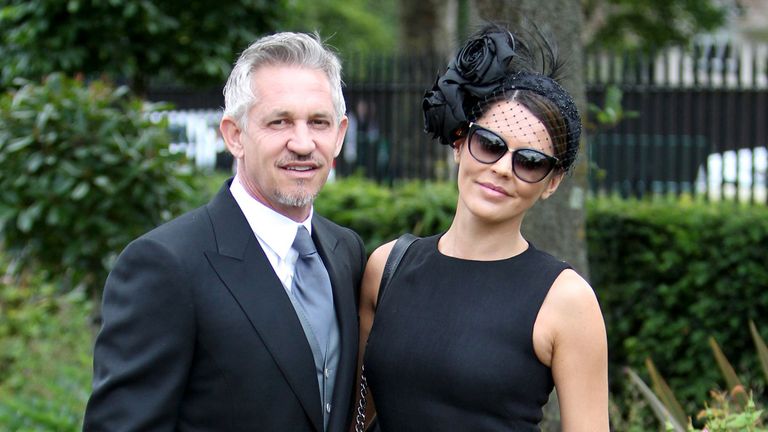 Gary and Danielle Lineker pose for a photograph during day one of the 2015 Royal Ascot Meeting at Ascot Racecourse, Berkshire. PRESS ASSOCIATION Photo. Pic