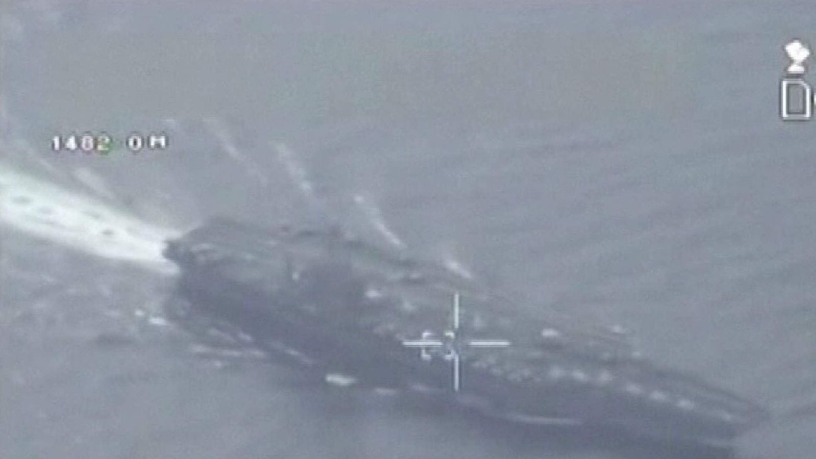 Iran Drone Films US Aircraft Carrier In Fly-By | World News | Sky News