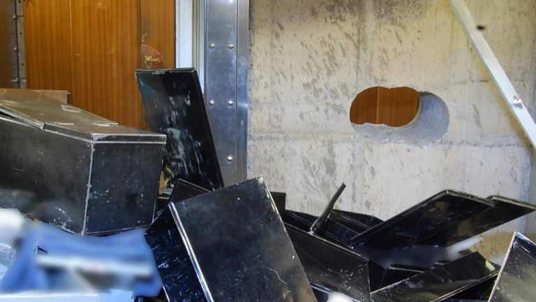Some £13.6m worth of goods was stolen from the vault