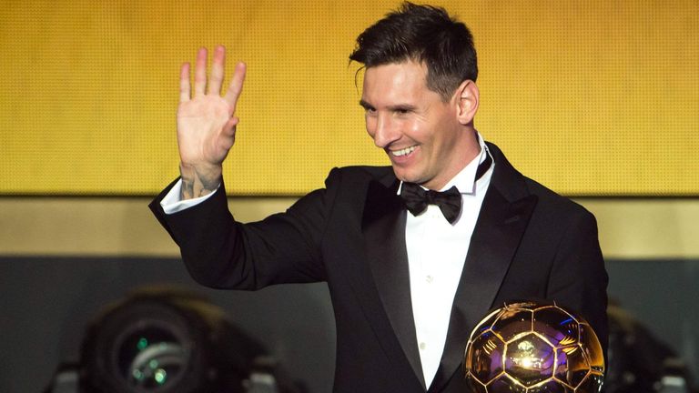 Messi Wins Ballon D'Or For Record Fifth Time | World News | Sky News