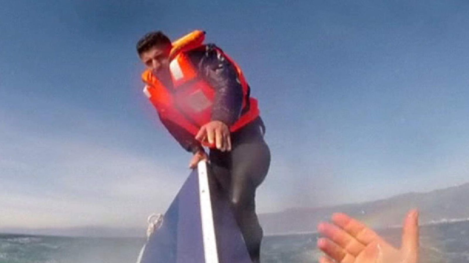 Migrant Rescue Filmed On Coastguard's Camera | World News | Sky News