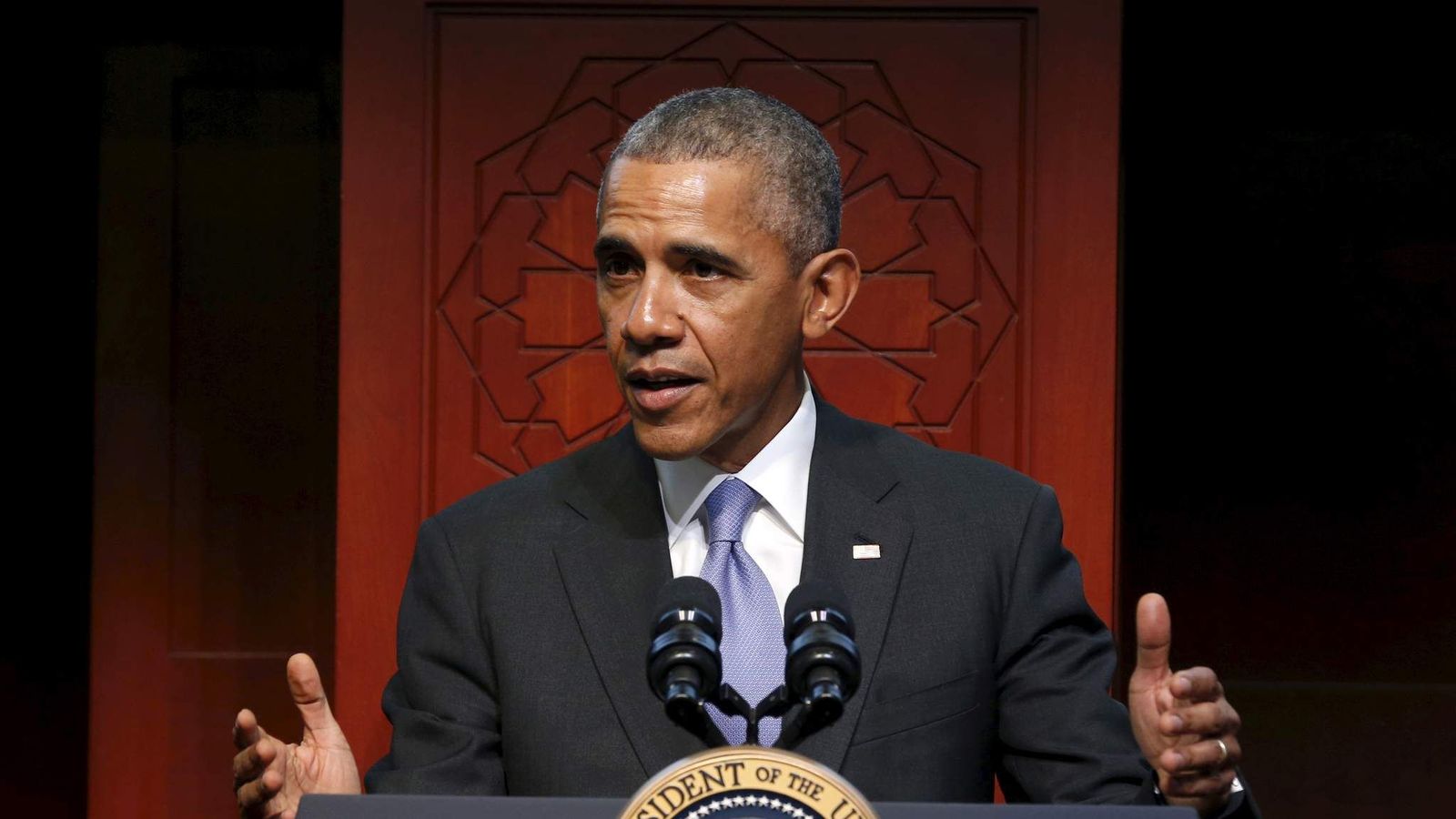 Obama Thanks American Muslims In Mosque Visit | US News | Sky News