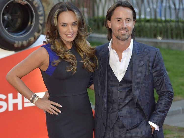 Tamara Ecclestone and her husband Jay Rutland arrive at the world premiere of Rush at a cinema in Leicester Square, central London