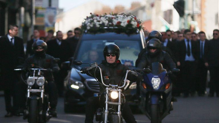 Funeral of David Byrne in Dublin