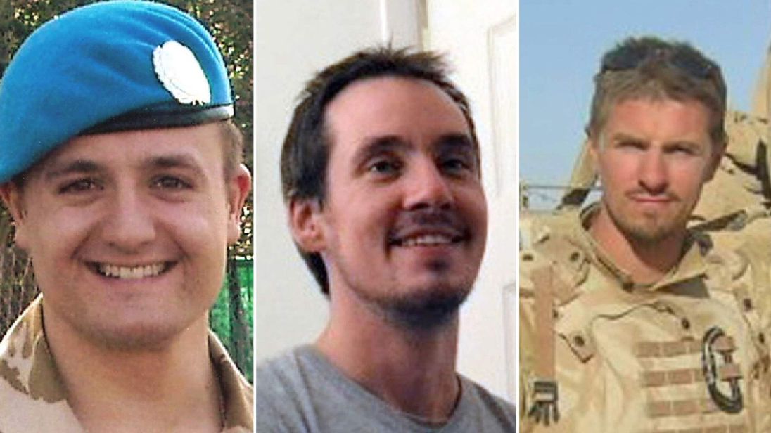 SAS L/Cpl Craig Roberts, L/Cpl Edward Maher, Cpl James Dunsby