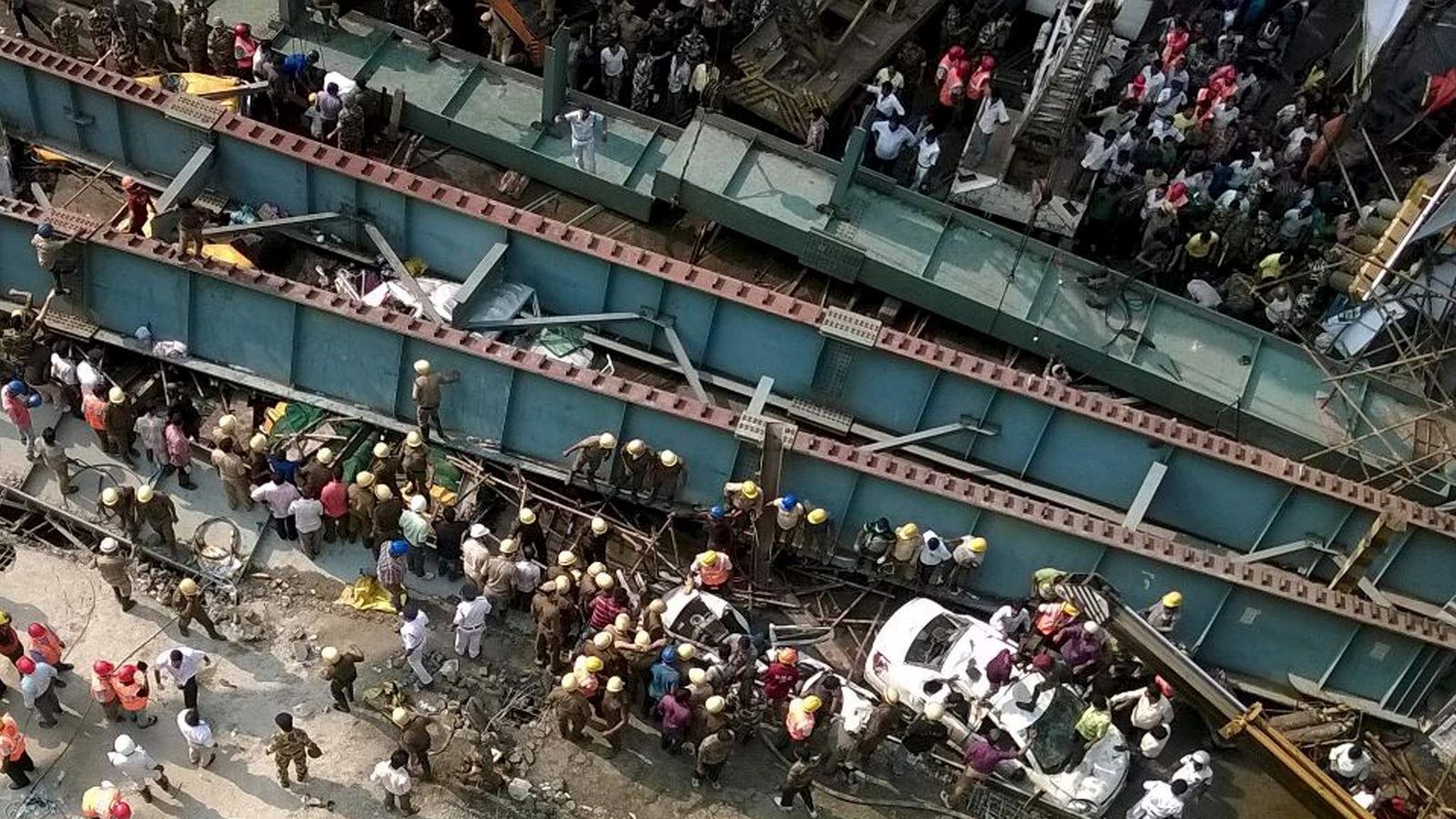 India Flyover Collapse 23 Dead And Many Trapped World News Sky News