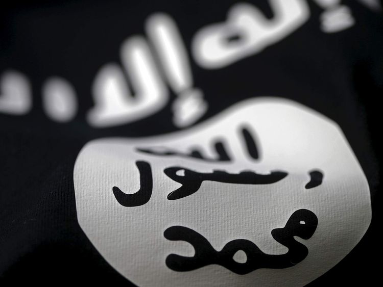 A picture illustration of an Islamic State flag