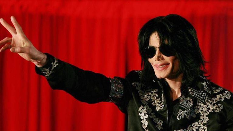 US popstar Michael Jackson addresses a p