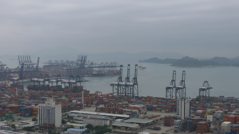 Port near Shenzhen in Guangdong province