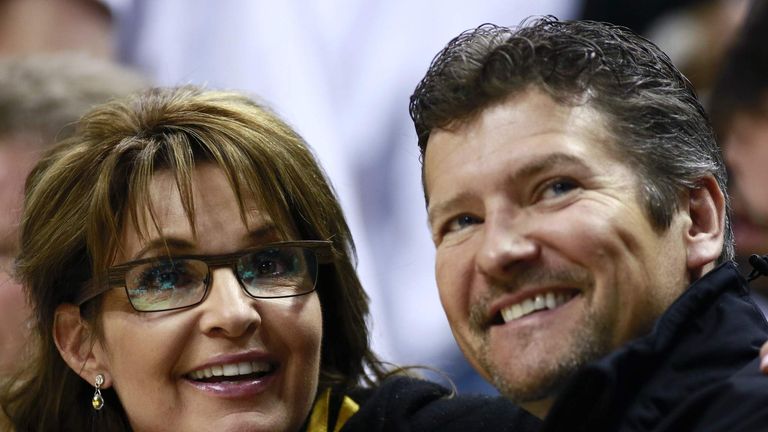 Sarah Palin and her husband Todd in Indianapolis, Indiana, on May 26, 2013