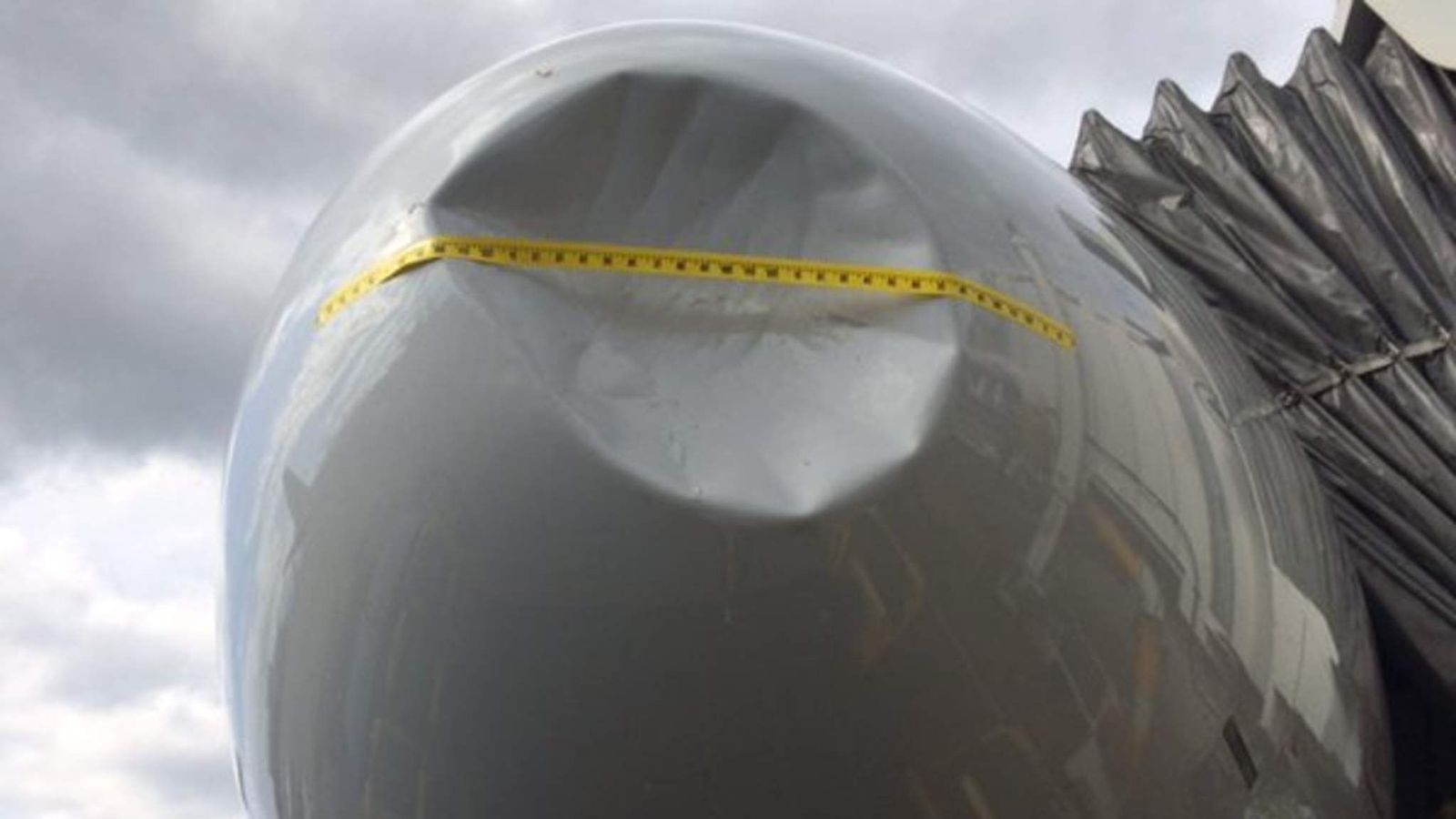 Bird Strike Leaves Large Dent In Plane | US News | Sky News