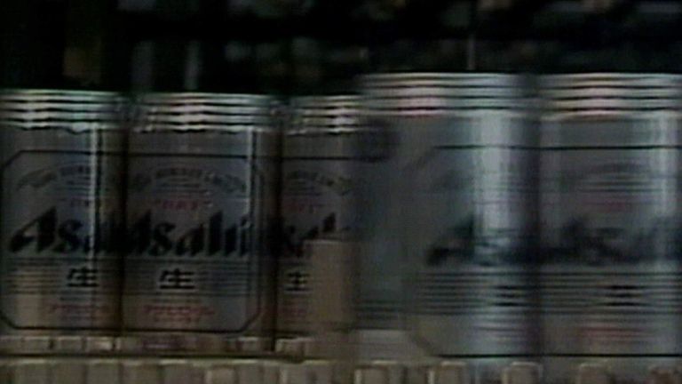 Asahi beers screengrab