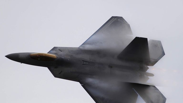 F-22 Raptors Flown To Romania To Deter Russia | US News | Sky News