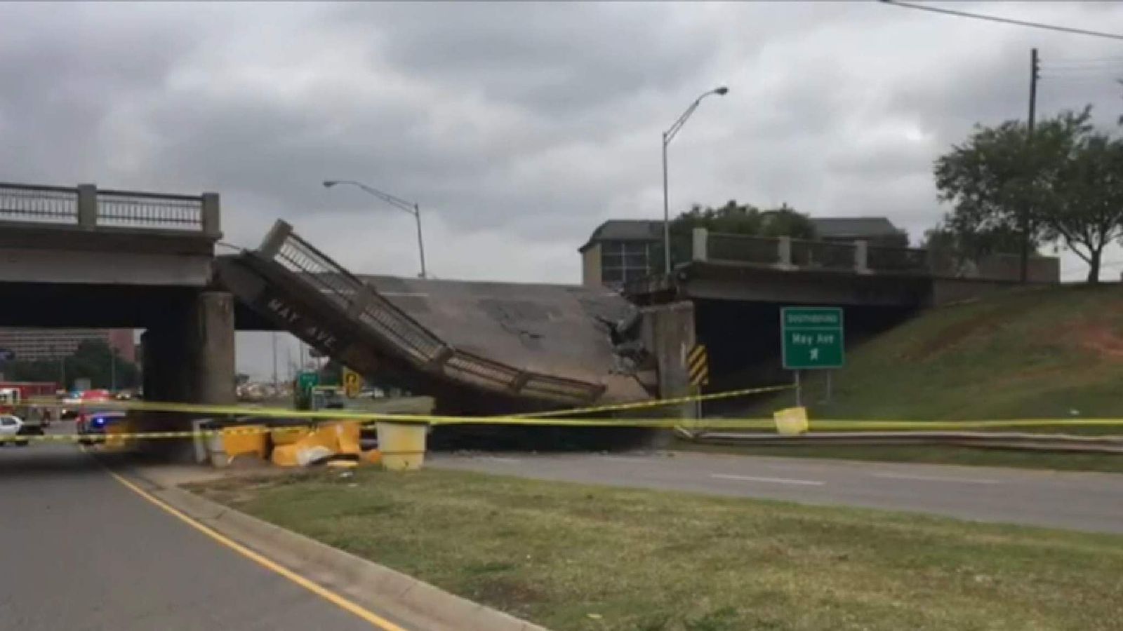 Truck Crash Causes Oklahoma Bridge To Collapse Scoop News Sky News
