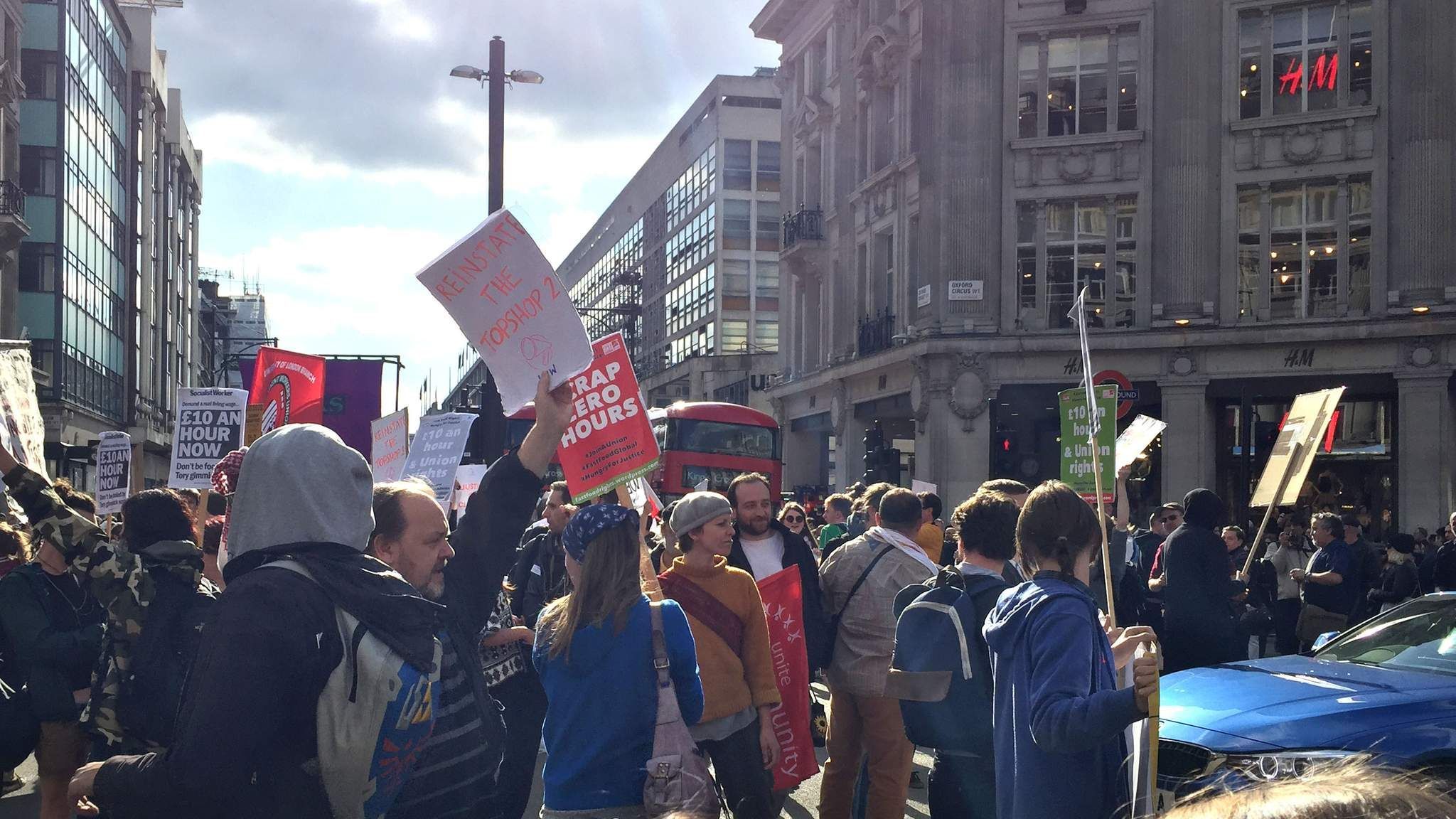 Topshop Protesters Cause Oxford Circus Chaos Uk News Sky News