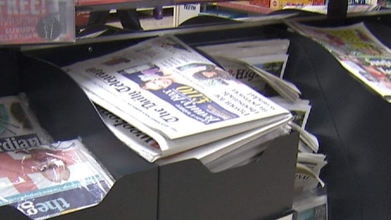 Tesco Newspaper Stand