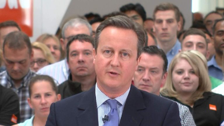 David Cameron says the threat to the economy means a vote to stay is the "moral" choice