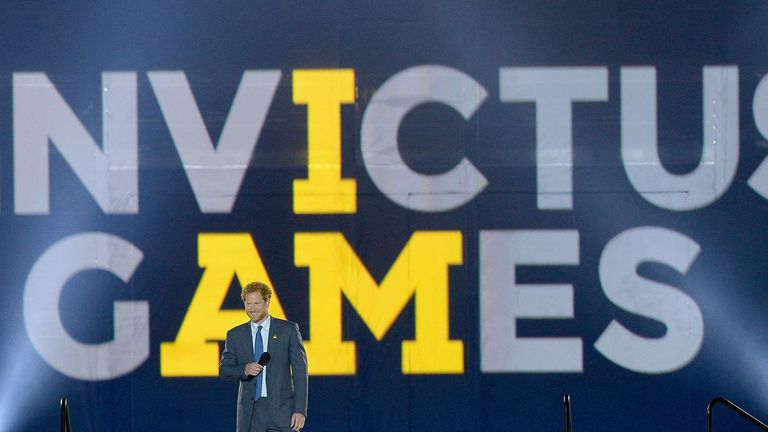Prince Harry at the opening ceremony of the Invictus Games