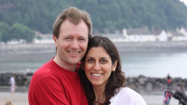 Nazanin Ratcliffe with her husband Richard