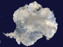 A satellite view of Antarctica is seen in this undated NASA handout photo