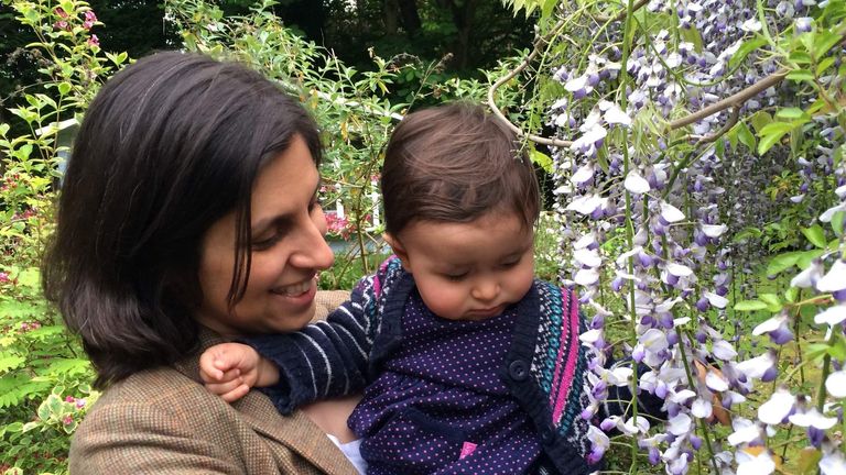 Nazanin Ratcliffe with her daughter