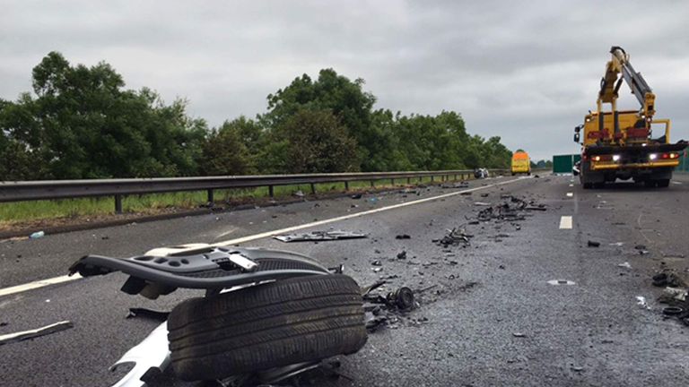 M5 Partly Closed After Two Killed In Crash | UK News | Sky News