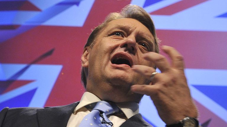 Security minister John Hayes at the Conservative Party Conference in 2011.