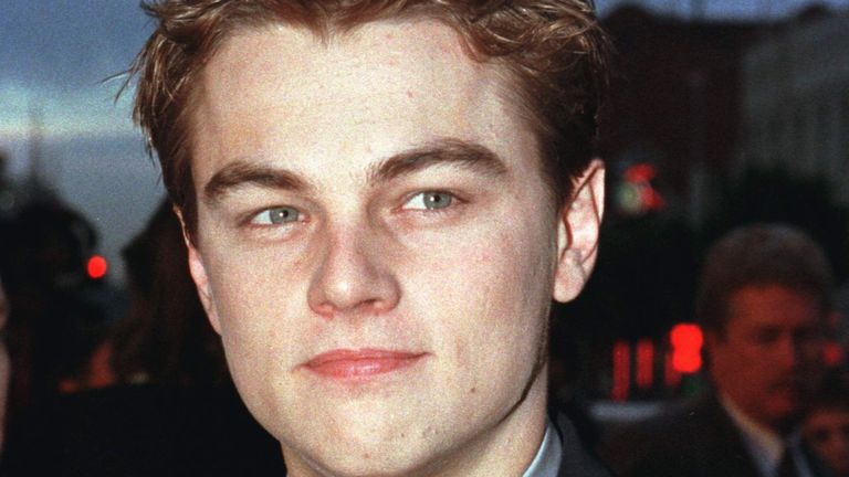 Actor Leonardo DiCaprio one of the stars of director James Cameron&#39;s new film "Titanic