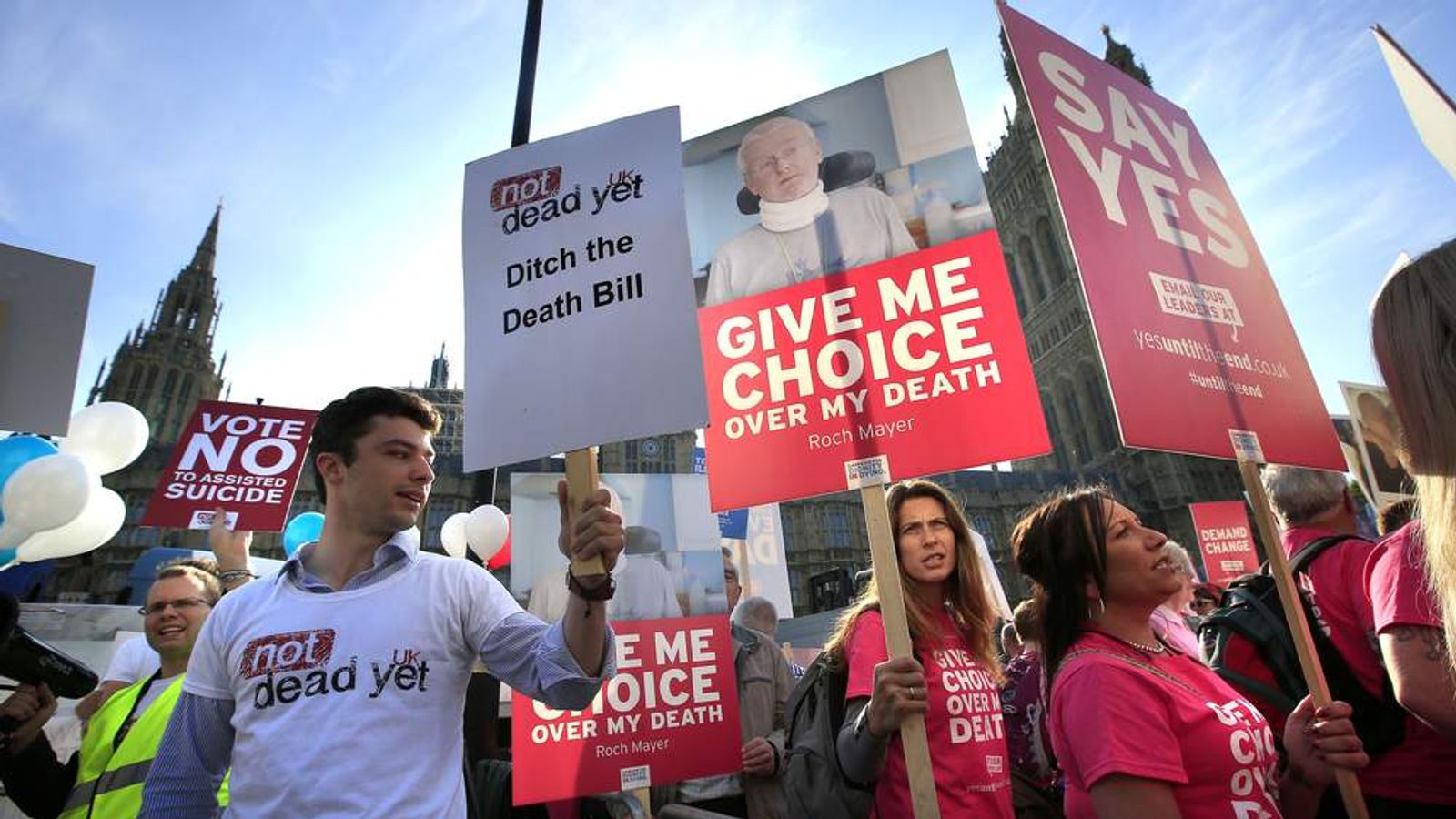 Protests As MPs Debate Assisted Dying Bill | Politics News | Sky News