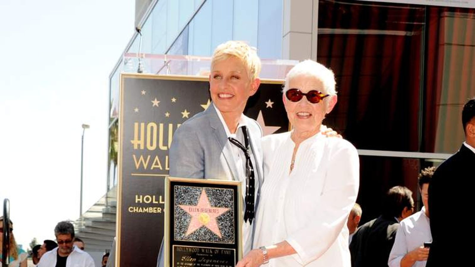 Ellen DeGeneres Delighted With Hollywood Star | Ents & Arts News | Sky News