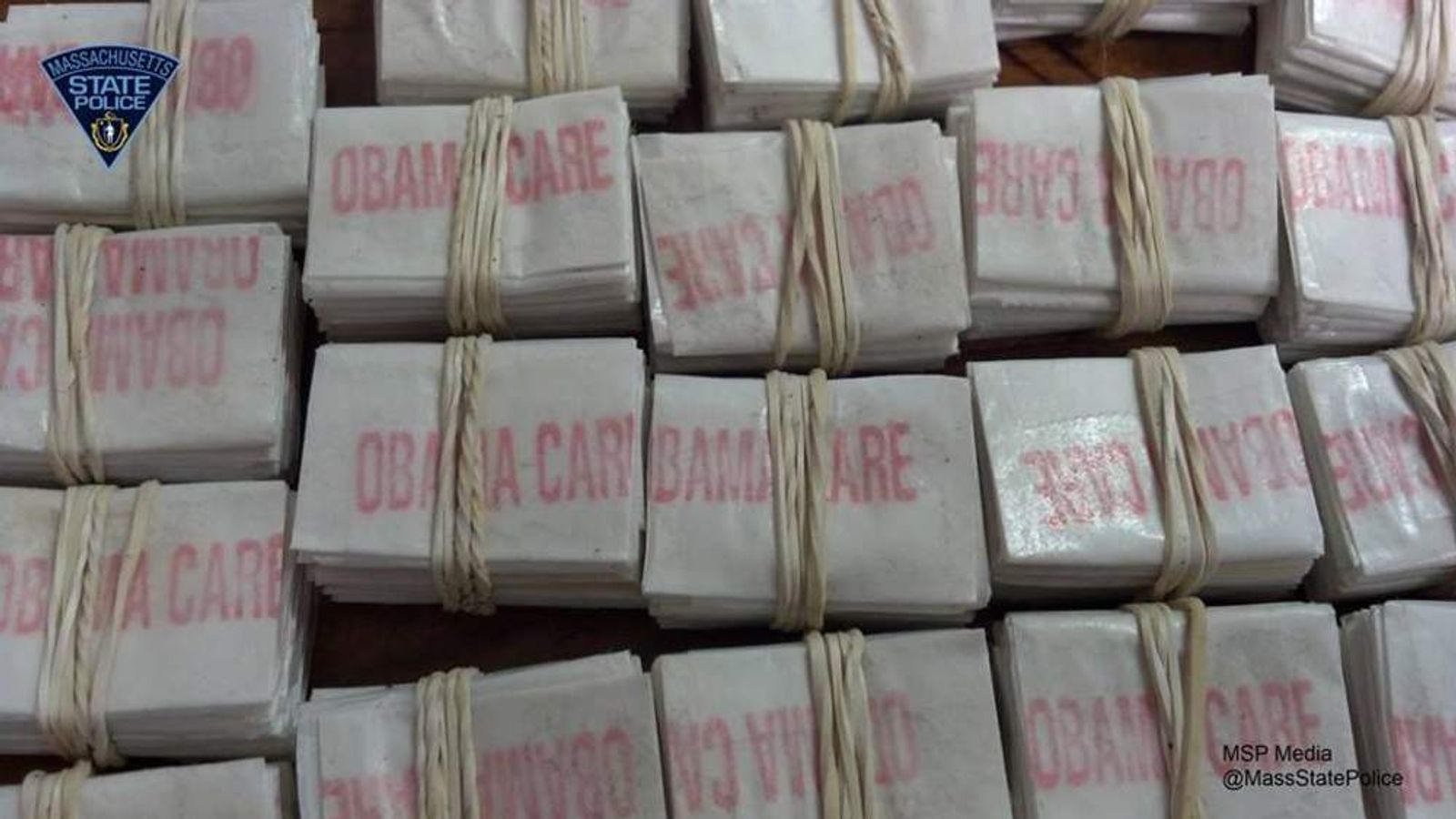 US Obama Care Printed On Heroin Packets US News Sky News