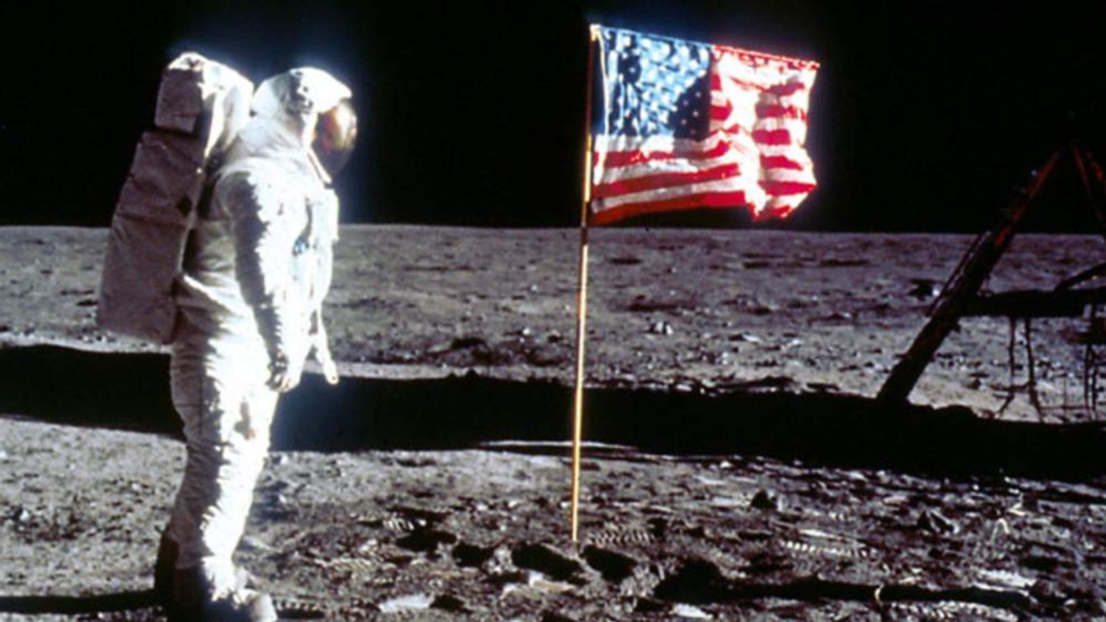 Apollo Landing Flags Still Upright On Moon World News Sky News